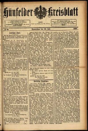 Ausgabe vom Donnerstag, den 29. Juli 1897.