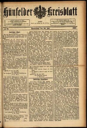 Ausgabe vom Donnerstag, den 29. Juli 1897.