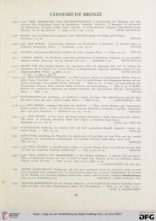 Chinesische Bronze (Nr. 1404-1430)