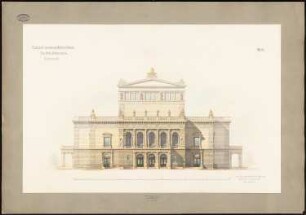 Opernhaus für 2000 Personen: Vorderansicht 1:125