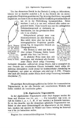 § 35. Algebraische Trigonometrie.