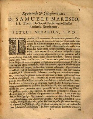 De iudaeorum 1. universali conversione ... disputatio adversus libellum D. Sam. Maresii
