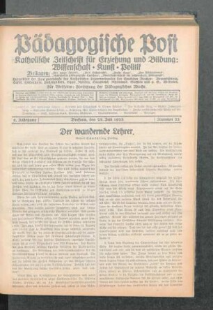 ¬Der¬ wandernde Lehrer