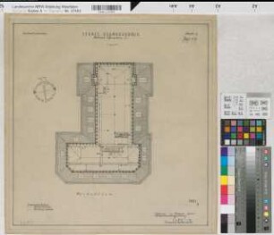 Münster (Münster) Behördenhaus (ehem. Konsistorium) Bl. 6 Grundriß Spitzboden 1950 1 : 100 47 x 46 Zeichnung Hochbauamt Münster