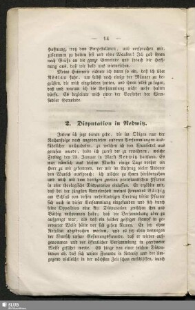 2. Disputation in Redwitz