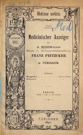 Katalog. 162. 1891
