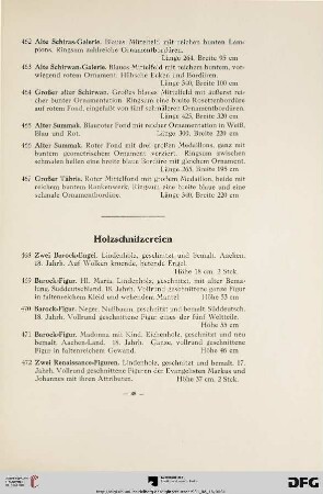 Holzschnitzereien (Nr. 468-480)