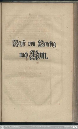 Reyse von Venedig nach Rom