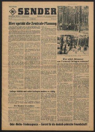 Betriebszeitung 'WF-Sender', Nr.25/1955 (6. Juli 1955)