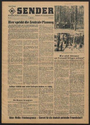Betriebszeitung 'WF-Sender', Nr.25/1955 (6. Juli 1955)
