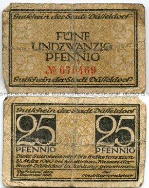 Düsseldorf, 25 Pfennig