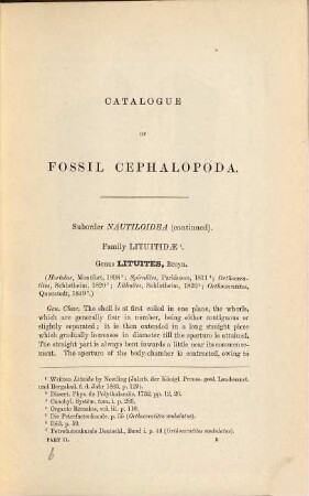 Catalogue of the fossil cephalopoda in the British Museum, Natural History, 2