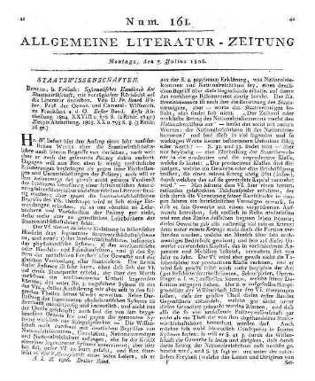 Ausführliche Anleitung zur theoretischen und praktischen Kenntniß des Zollwesens, der Zollverfassung und der Zollgesetze in den königlich-preußischen Staaten. Berlin: Gädicke 1805