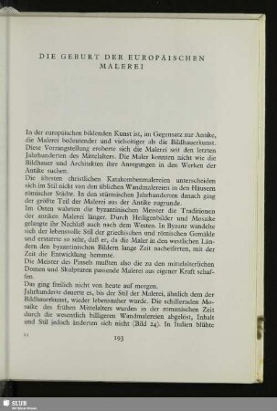 Die Geburt Der Europäischen Malerei