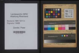 Entnazifizierung Peter Zander , geb. 27.11.1897 (Buegler)