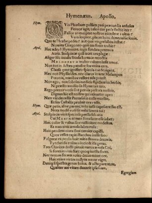 Hymenaeus. Apollo.