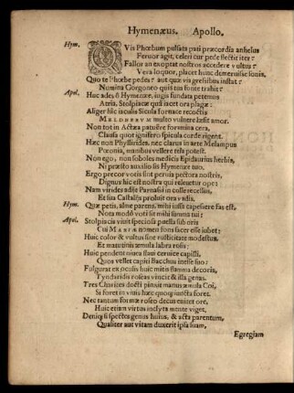 Hymenaeus. Apollo.