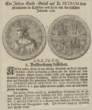Bildnis von Petrvs I., König von Kastilien