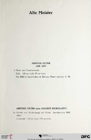 Alte Meister (Nr. 1-32)