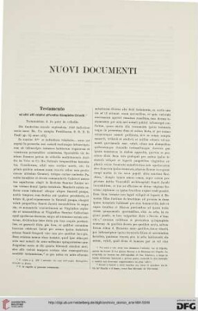 Nuovi documenti