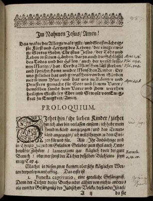 Proloquium; Textus; Exordium; Thematis Tractatio.