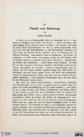 Plastik und Rahmung