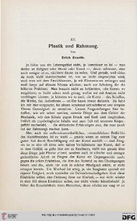Plastik und Rahmung