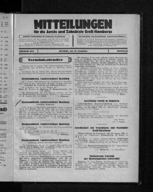 Jahrgang 1933, Hamburg, den 24. Dezember, Nummer 52