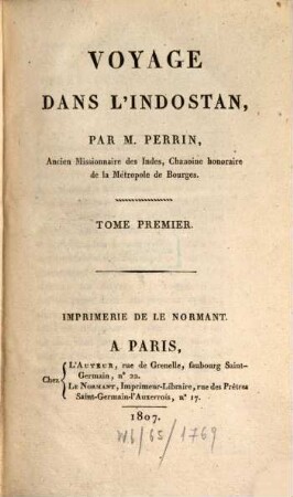Voyage dans l'Indostan, 1