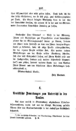 Realistische Bemerkungen zum Unterricht in den Realien