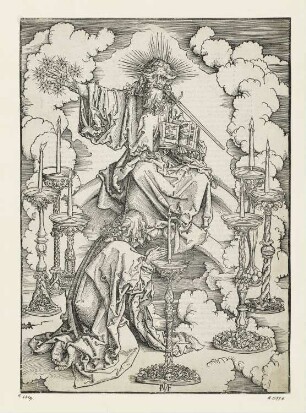 Johannes erblickt die sieben Leuchter, Blatt der Folge "Apokalypse"
