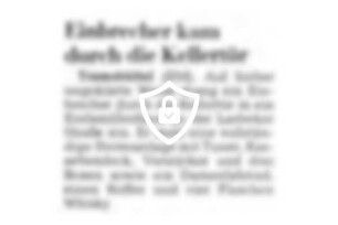 Einbrecher kam durch die Kellertür