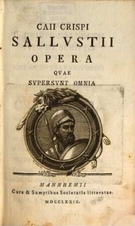 Caii Crispi Sallvsti Opera qvae Svpersvnt Omnia