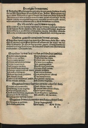 De origine hymnorum.