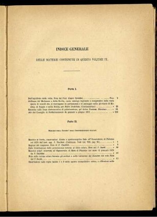 Indice General Delle Materie Contenute In Questo Volume IX.
