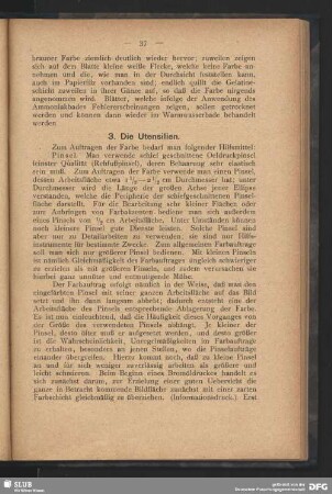 3. Die Utensilien