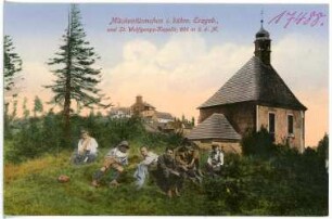 Mückentürmchen. Bei Krupka ( Graupen ), St.Wolfgangskapelle