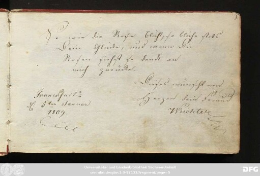 Denkmahl der Freundschaft : Stammbuch C.F.W.S.