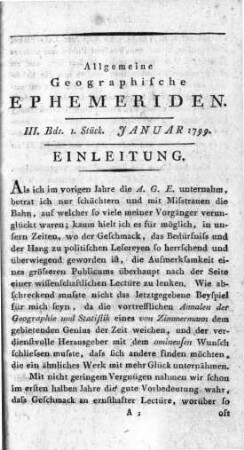 1799: Allgemeine geographische Ephemeriden