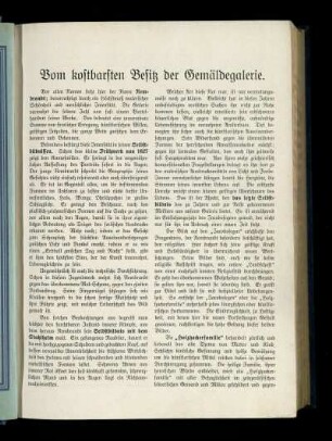 Vom kostbarsten Besitz der Gemäldegalerie