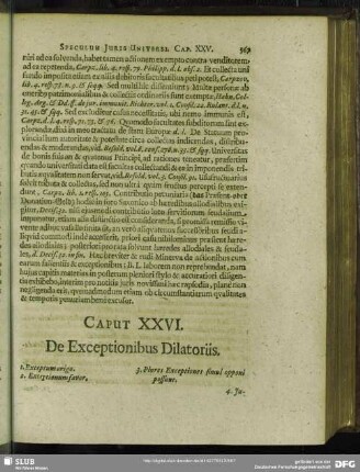 Caput XXVI. De Exceptionibus Dilatoriis