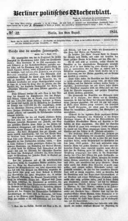 No 32, 9. August 1834