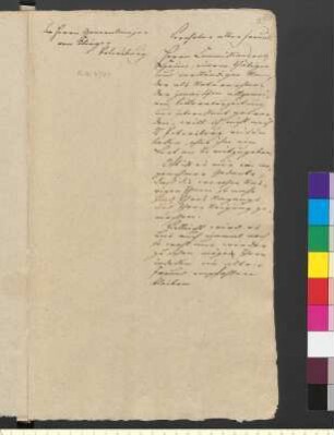 Brief von Goethe, Johann Wolfgang von an Klinger, Friedrich Maximilian