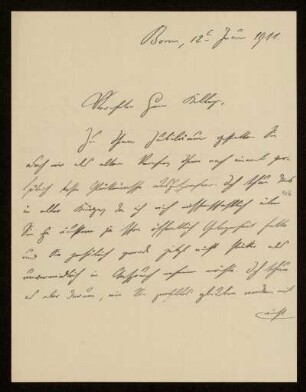 Brief von Ernst Landsberg an Otto von Gierke, Bonn, 12.1.1911