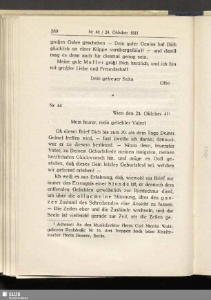 Nr 44. Wien den 24. Oktober 41