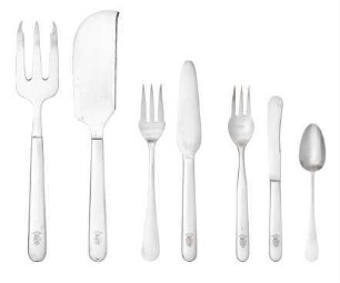 Vorlege-, Fisch- und Dessertbesteck in Kasten, 2006.M.570 a-g
