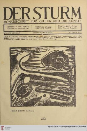 Sechstes Heft (September 1918)