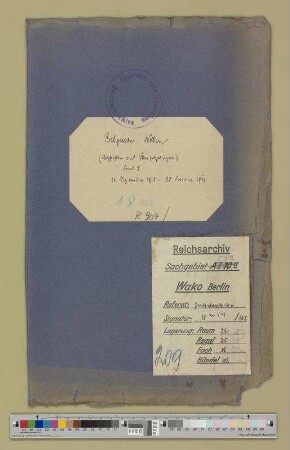 Belgische Noten. - Abschriften und Übersetzungen: Bd. 1
