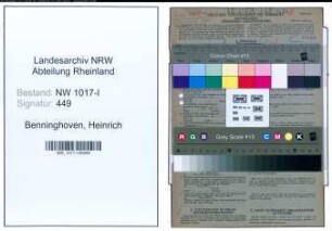 Entnazifizierung Heinrich Benninghoven , geb. 30.05.1901 (Installateur)