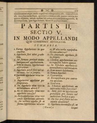 459-473, Sectio V. In Modo Appellandi quid consideret Advocatus.